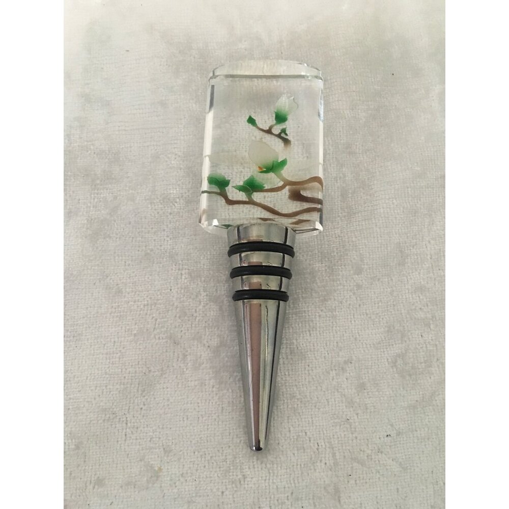 Ashley Nicole Designs Hand Crafted Bottle / Wine Stopper With Floral Design - Picture 4 of 6